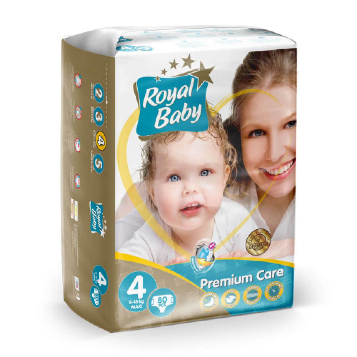 Royal Baby Premium Care Diapers Large 80 - Nesh Kids Store