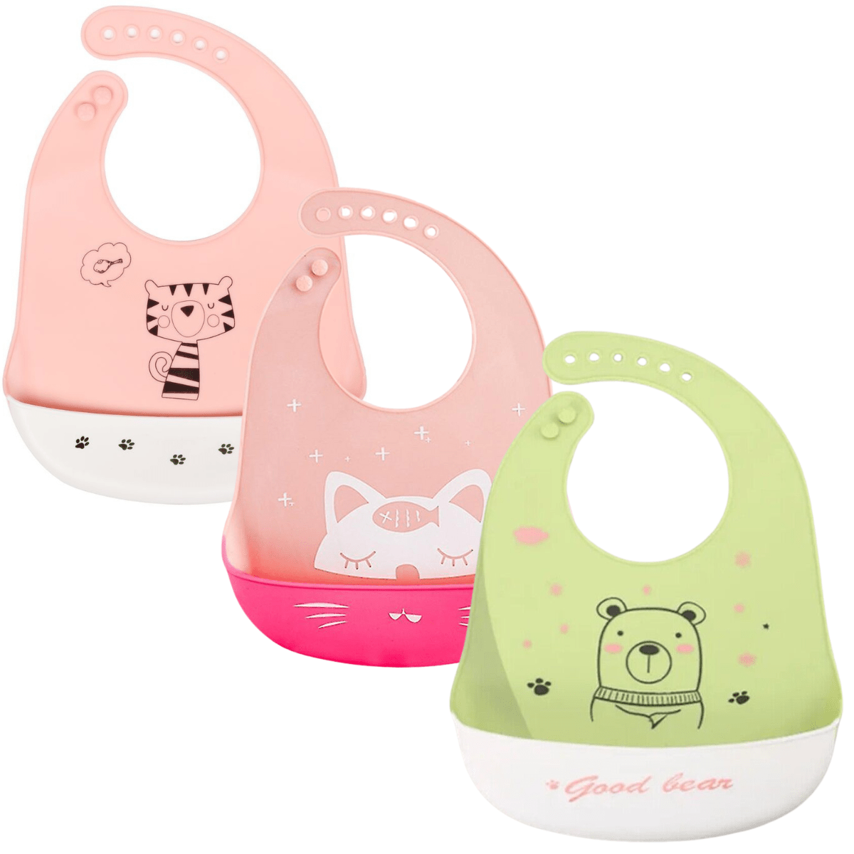 Soft Silicone Baby Bib - Nesh Kids Store