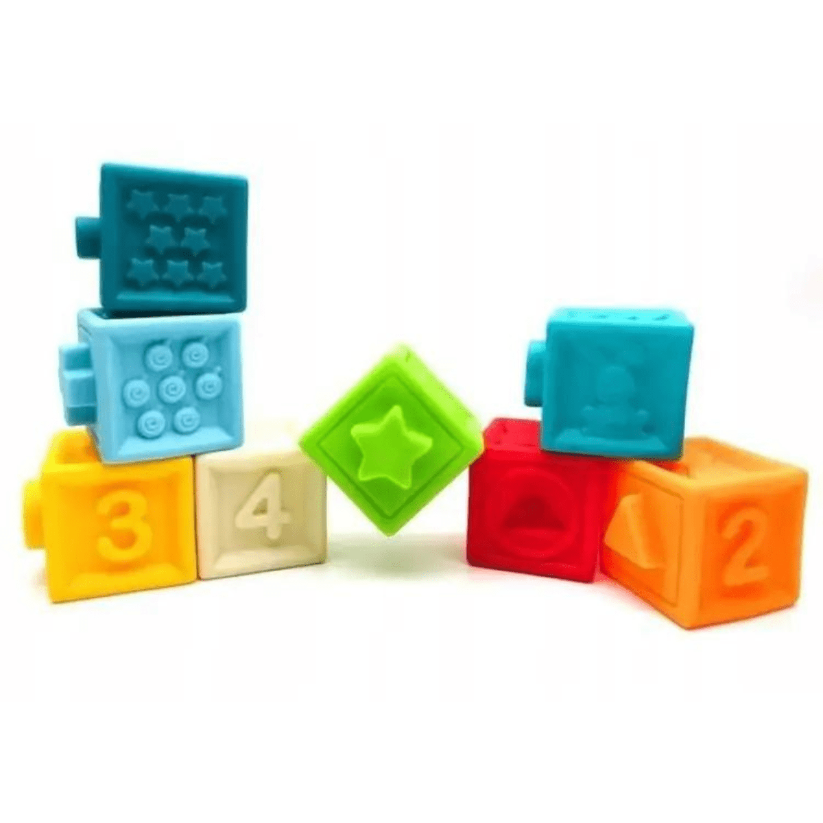 Textured Rubber Blocks 6m+ - Nesh Kids Store