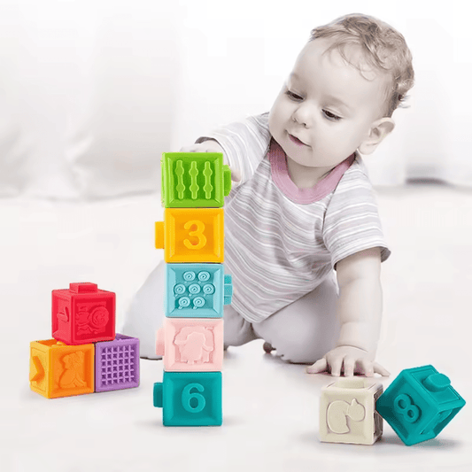 Textured Rubber Blocks 6m+ - Nesh Kids Store