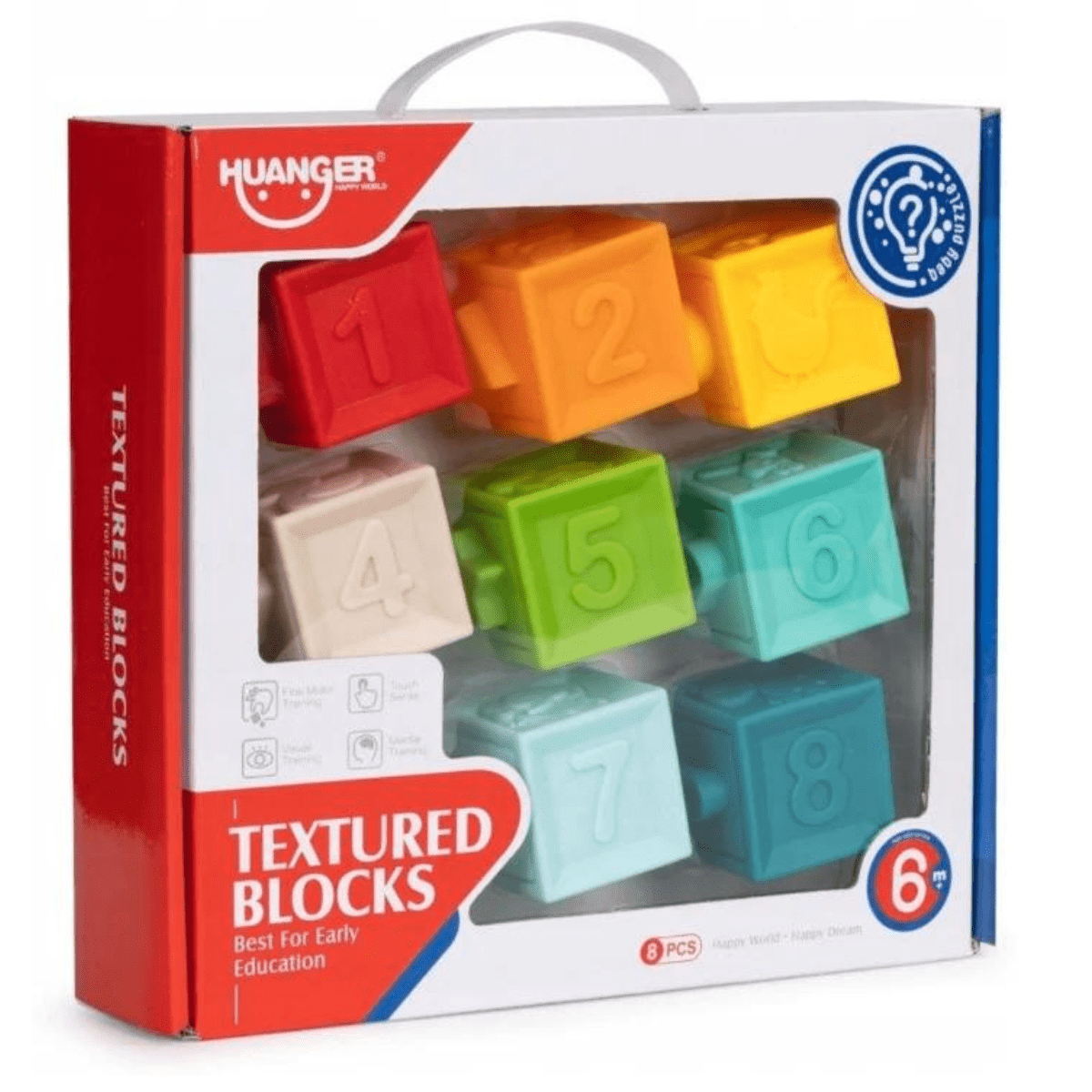 Textured Rubber Blocks 6m+ - Nesh Kids Store