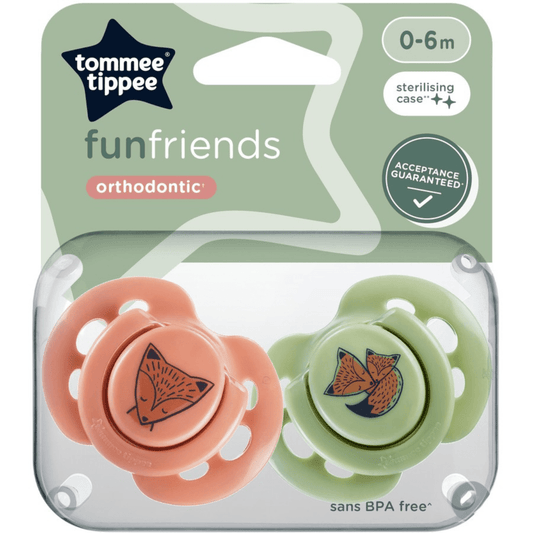 Tommee Tippee Fun Style Soothers 0 - 6m (2 Pack) - Nesh Kids Store