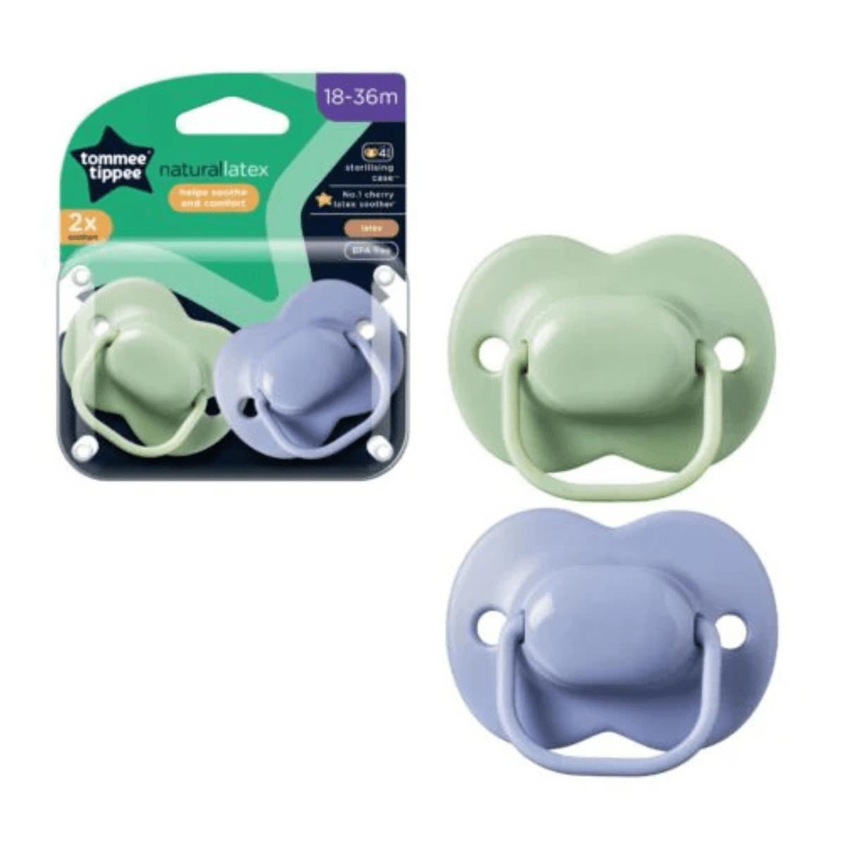 Tommee Tippee Natural Latex Soothers (18 - 36m) - Nesh Kids Store