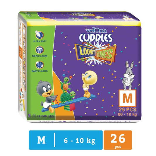 Velona Cuddles - Medium - Looney Tunes - 26 Pc Pack - Nesh Kids Store