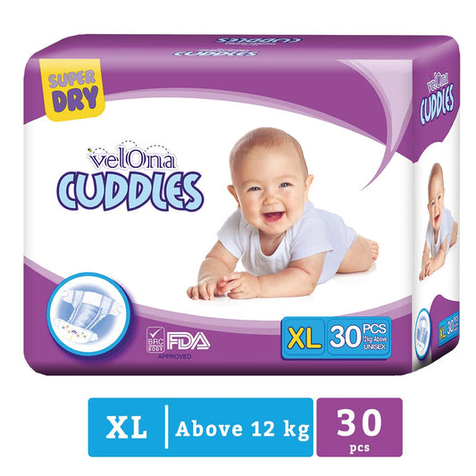 Velona Cuddles - X Large Baby Diapers - 30 Pc Pack - Nesh Kids Store