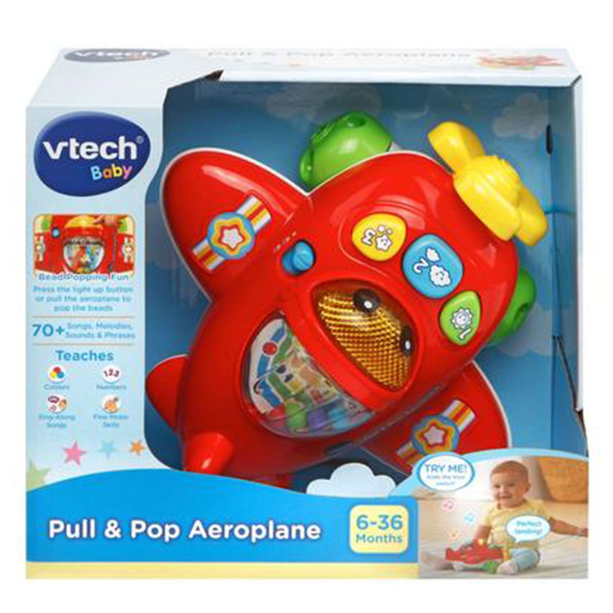 VTech Pull & Pop Aeroplane - Nesh Kids Store