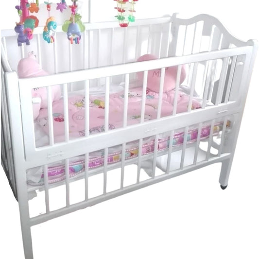 Wooden Cot (including Mattress, Mosquito Net) - Nesh Kids Store